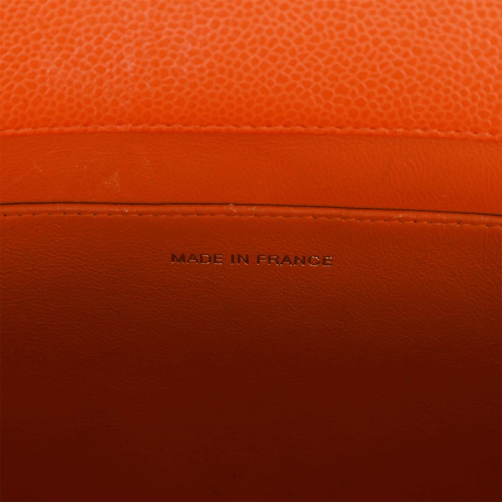 Chanel Vintage Grand CC Timeless Tote Bag Orange Caviar Gold Hardware