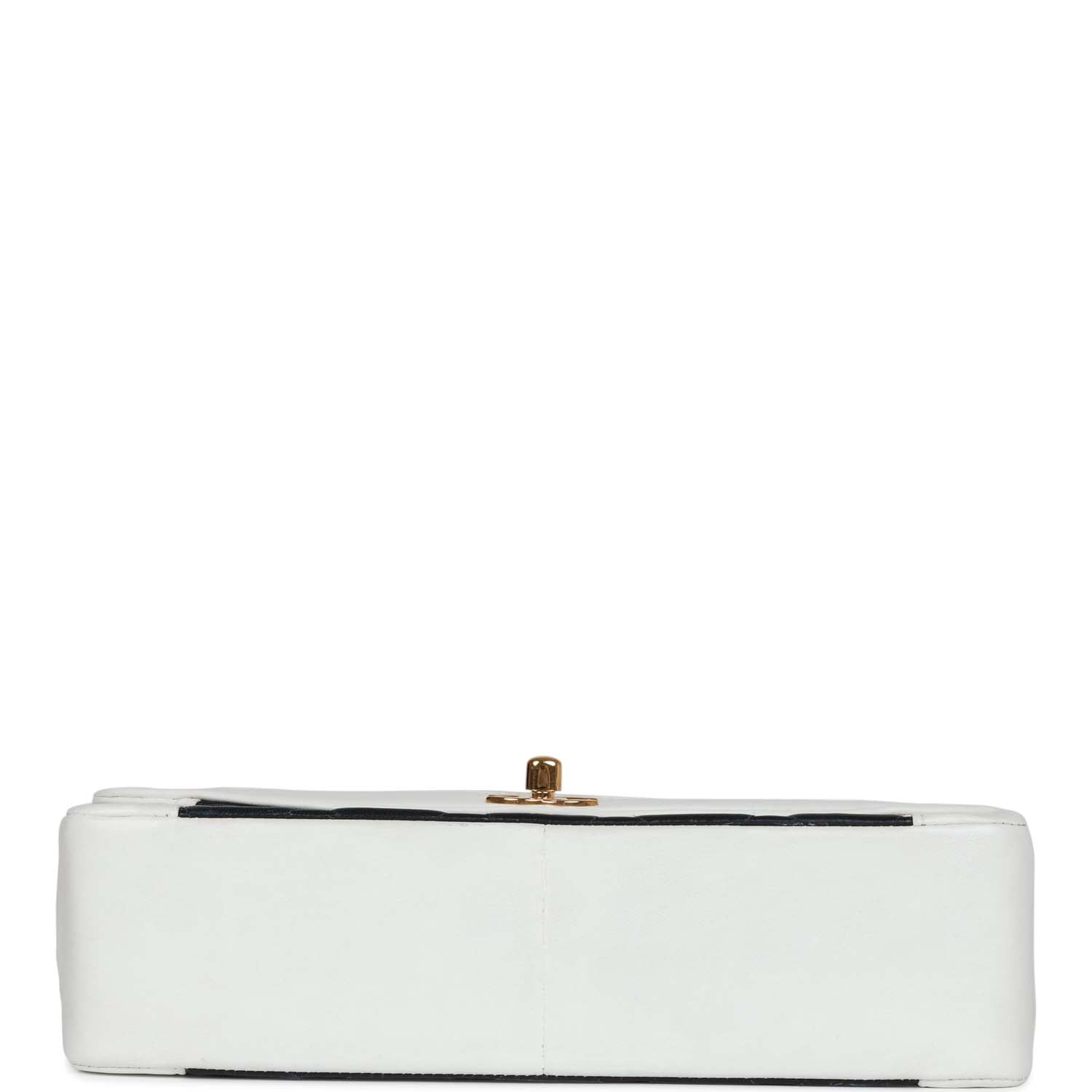 Chanel Vintage Small Diana Flap Bag White and Navy Lambskin Gold Hardware