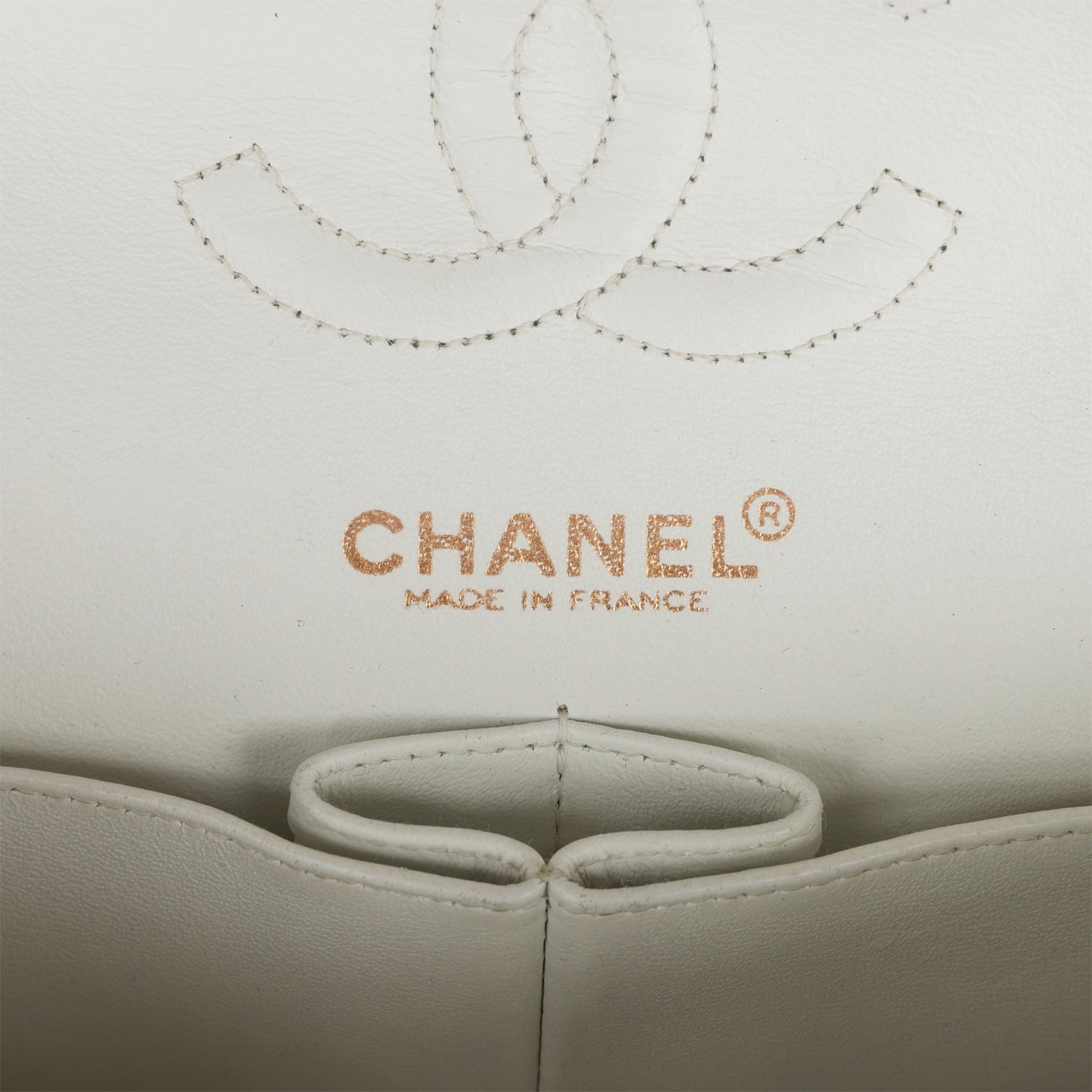 Chanel Vintage Small Classic Double Flap White Lambskin Gold Hardware