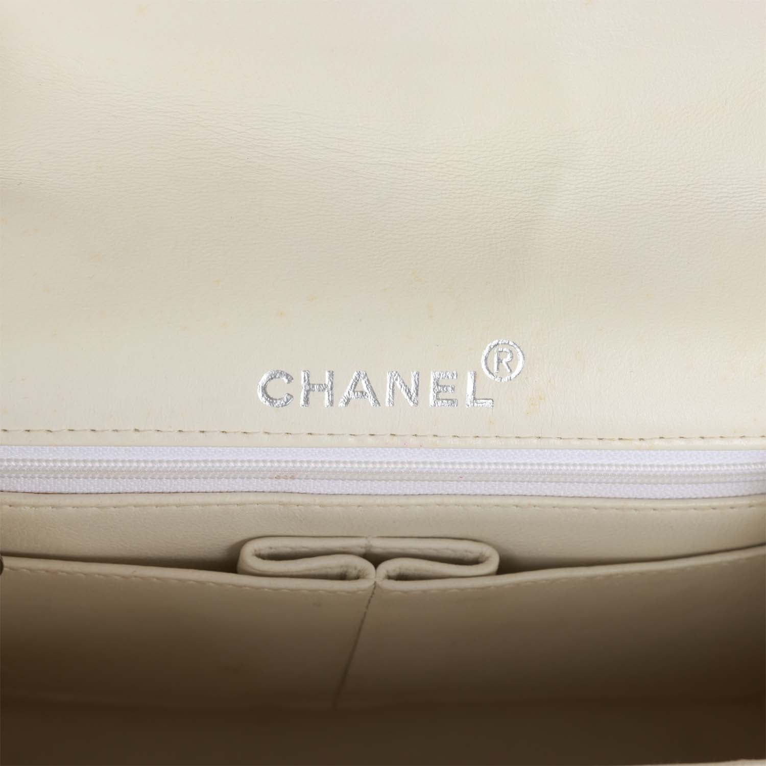 Chanel Vintage Classic Mini Flap Bag Pink Tweed Silver Hardware
