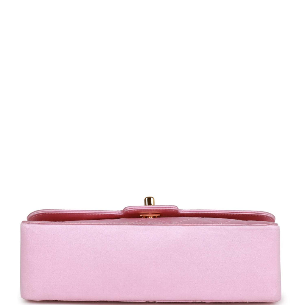 Chanel Vintage Small Flap Bag Pink Satin Gold Hardware