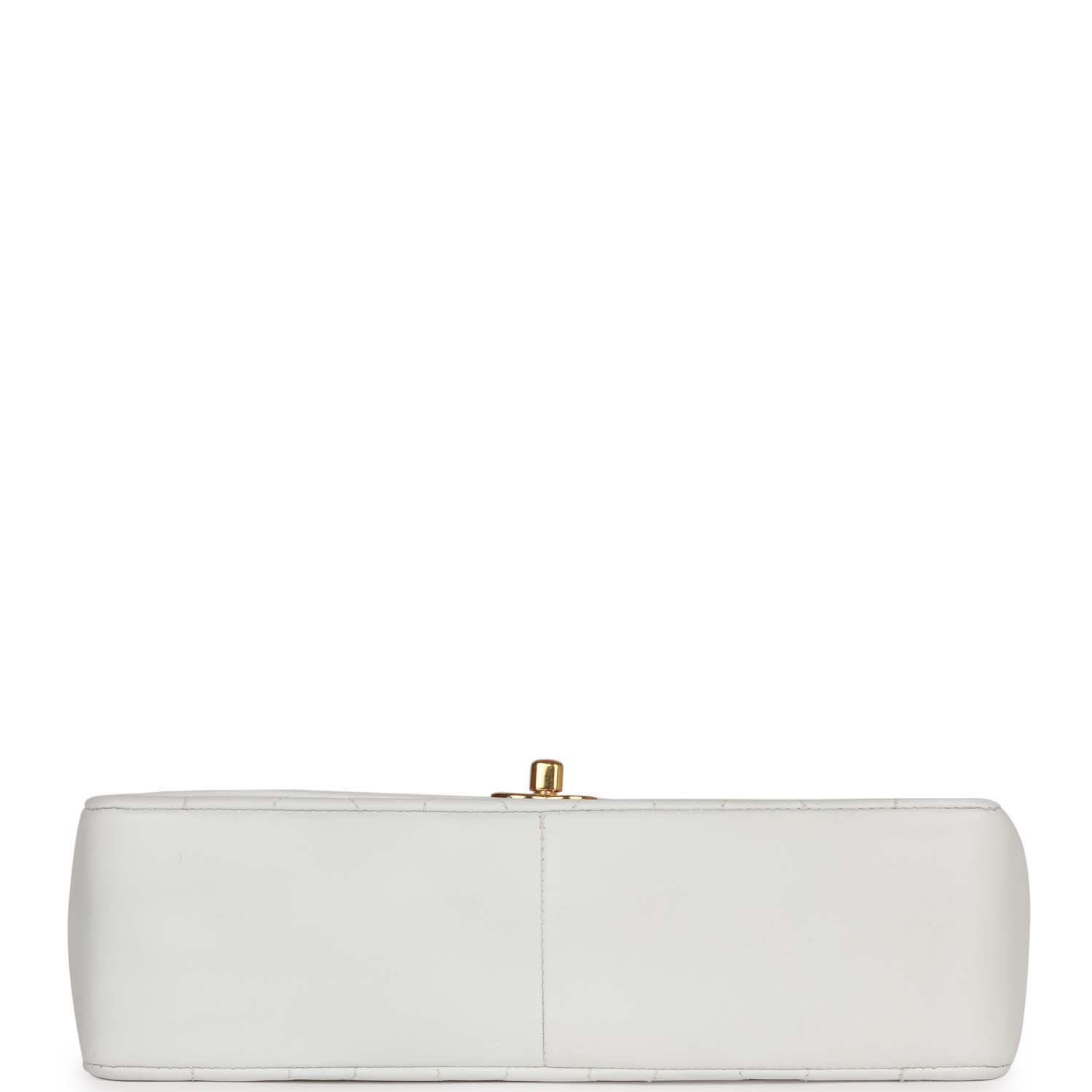 Chanel Vintage Medium Diana Flap Bag White Lambskin Gold Hardware
