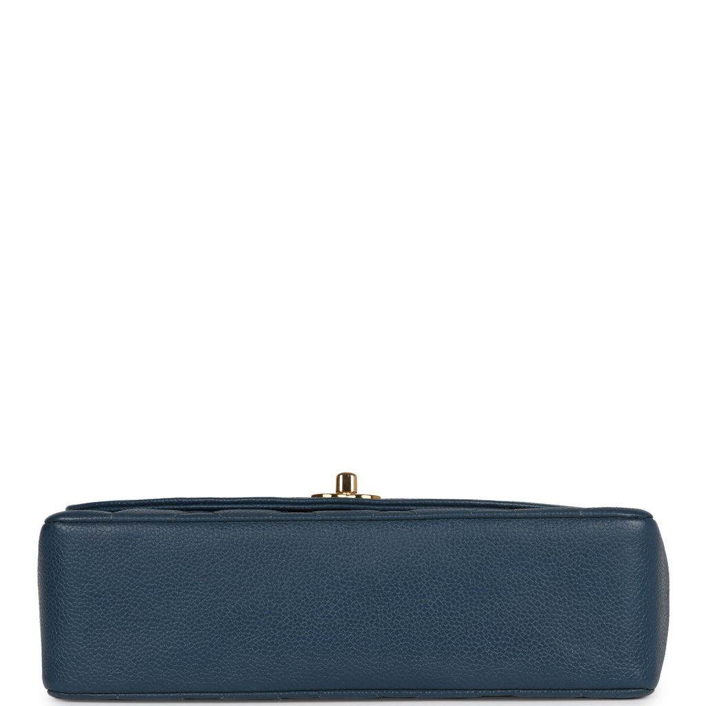 Chanel Vintage Medium Diana Flap Bag Blue Caviar Gold Hardware