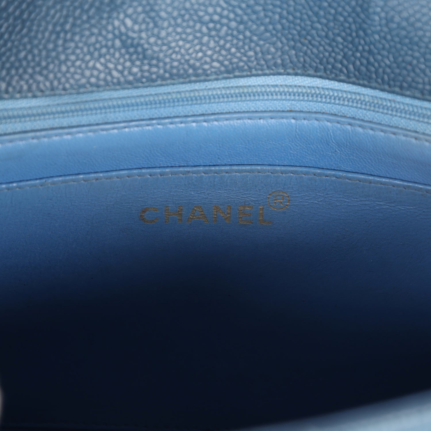 Chanel Vintage Medium Diana Flap Bag Blue Caviar Gold Hardware