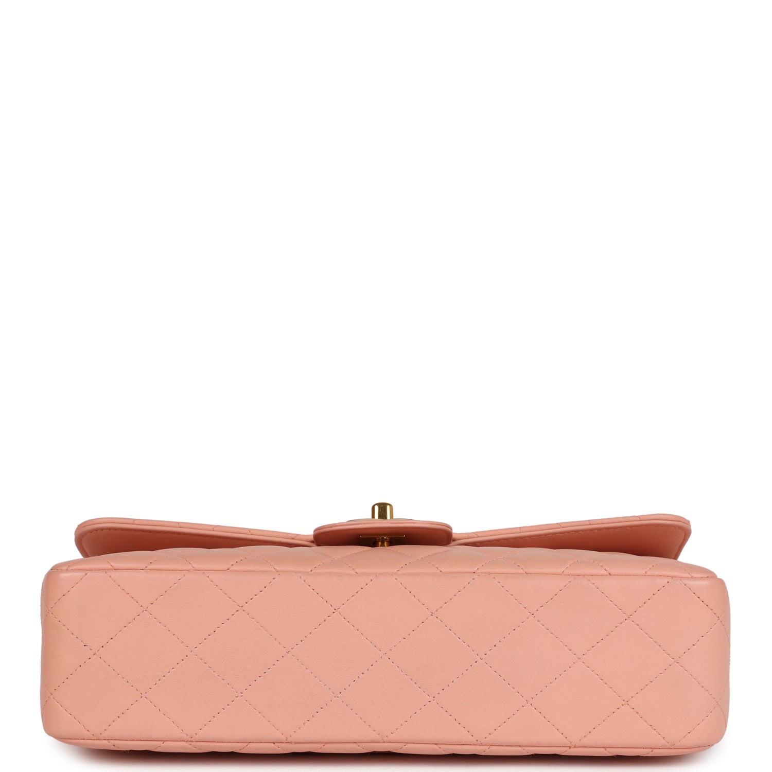 Chanel Vintage Kelly Parent and Child Flap Bag Set Pink Lambskin Gold Hardware