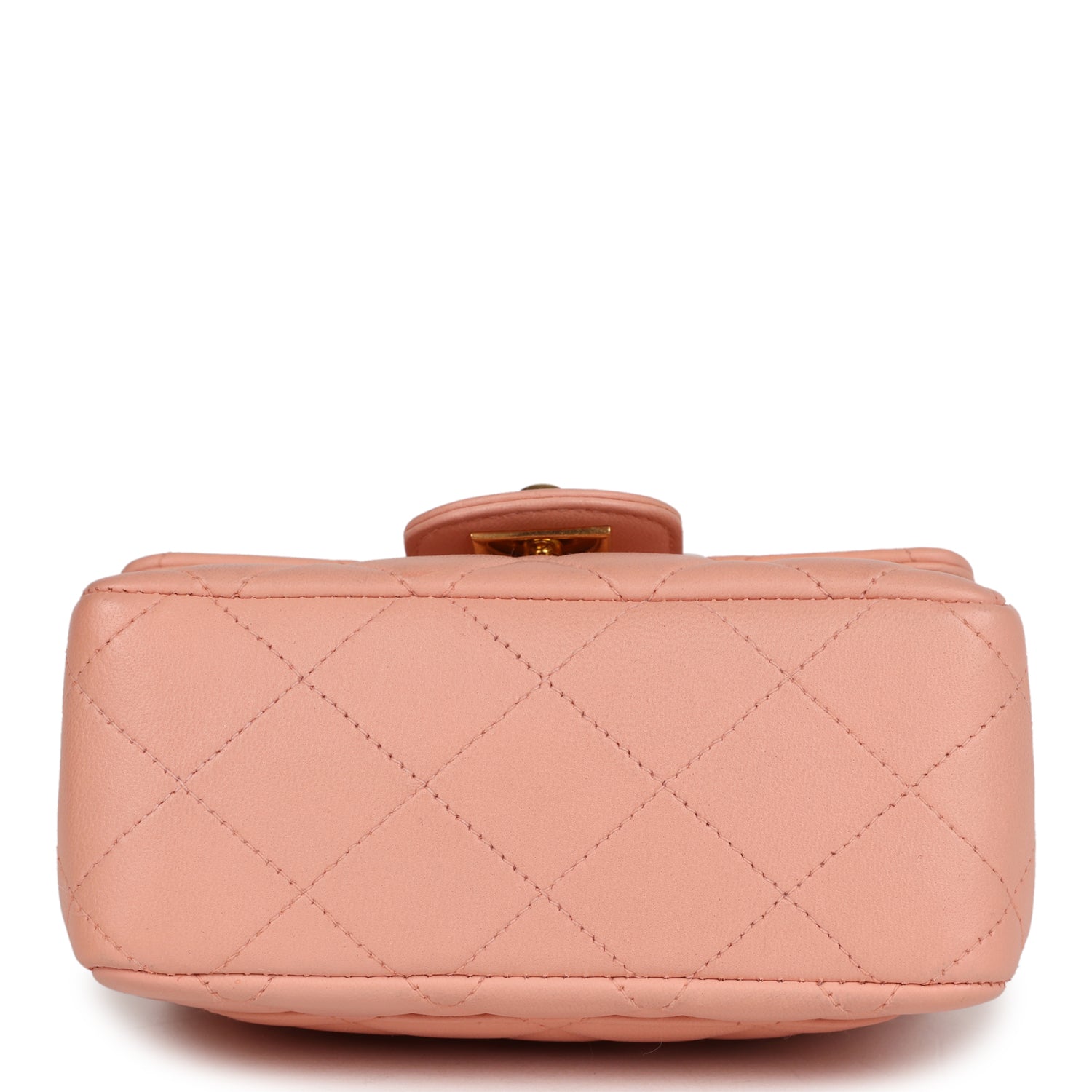 Chanel Vintage Kelly Parent and Child Flap Bag Set Pink Lambskin Gold Hardware