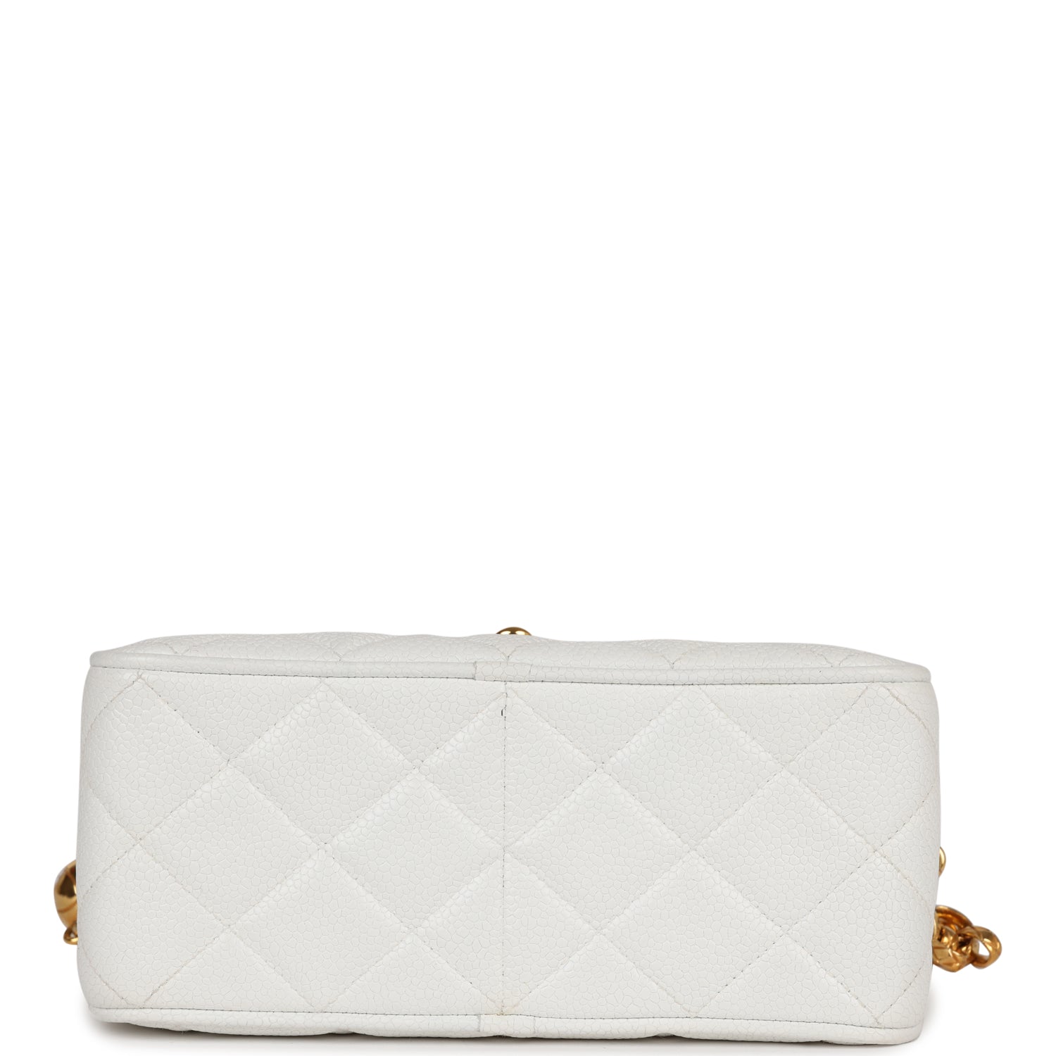 Chanel Vintage Camera Bag White Caviar Gold Hardware