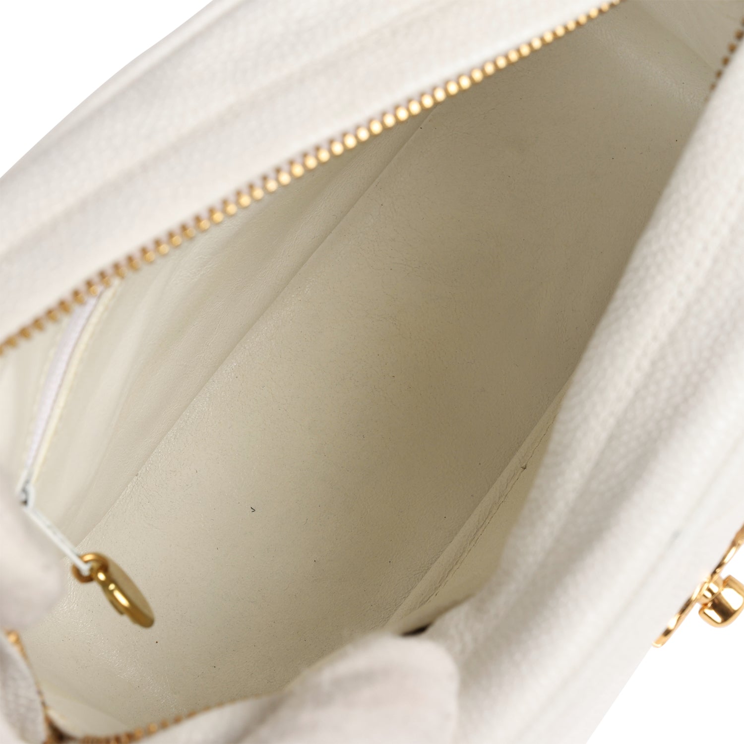 Chanel Vintage Camera Bag White Caviar Gold Hardware