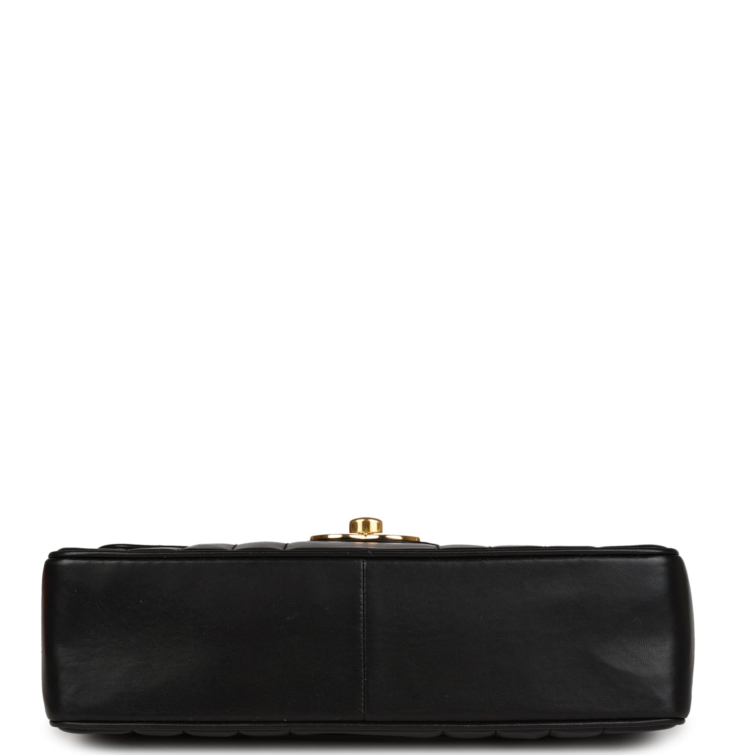 Chanel Vintage Mademoiselle XL Jumbo Single Flap Black Lambskin Gold Hardware