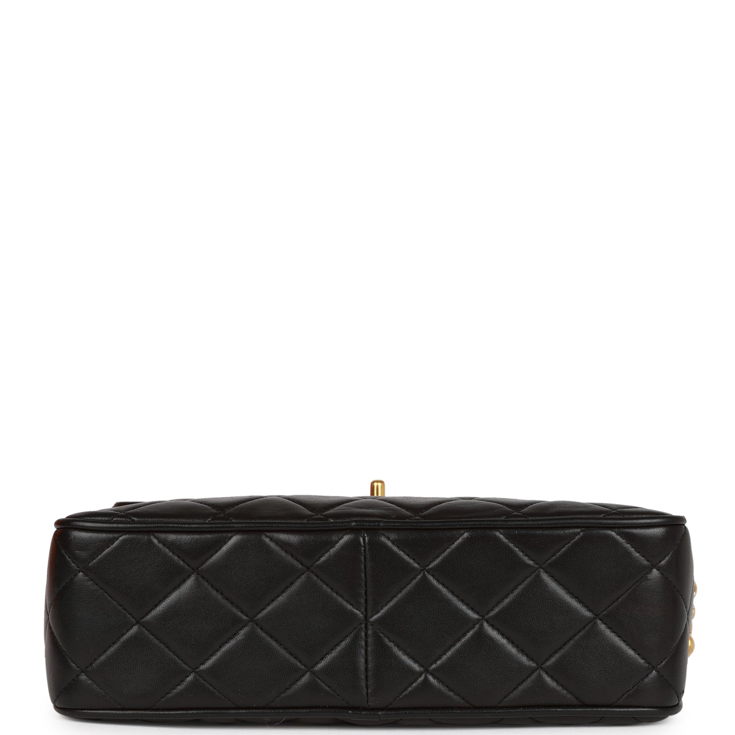 Chanel Vintage Small Diana Fringe Camera Bag Black Lambskin Gold Hardware