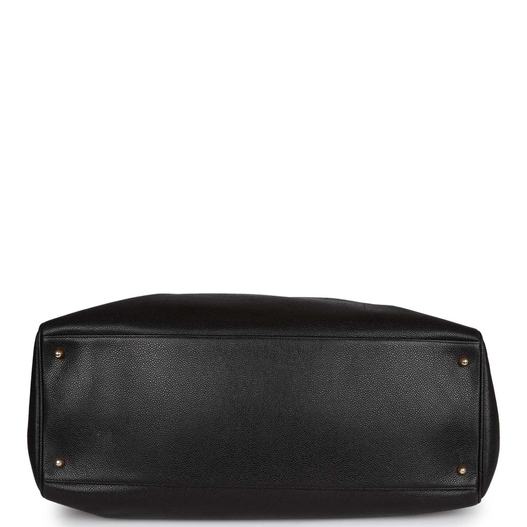 Chanel Vintage Supermodel Tote Black Caviar Gold Hardware