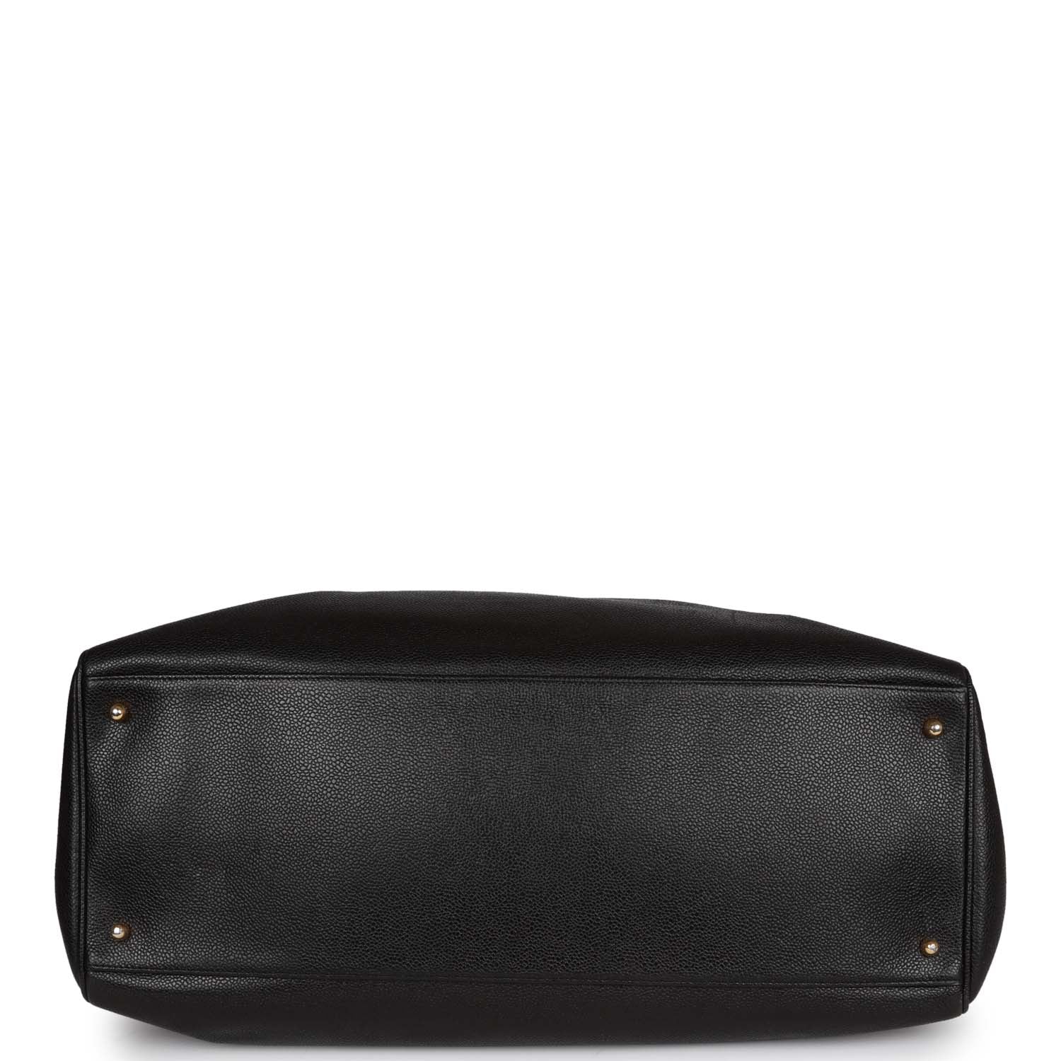 Chanel Vintage Supermodel Tote Black Caviar Gold Hardware