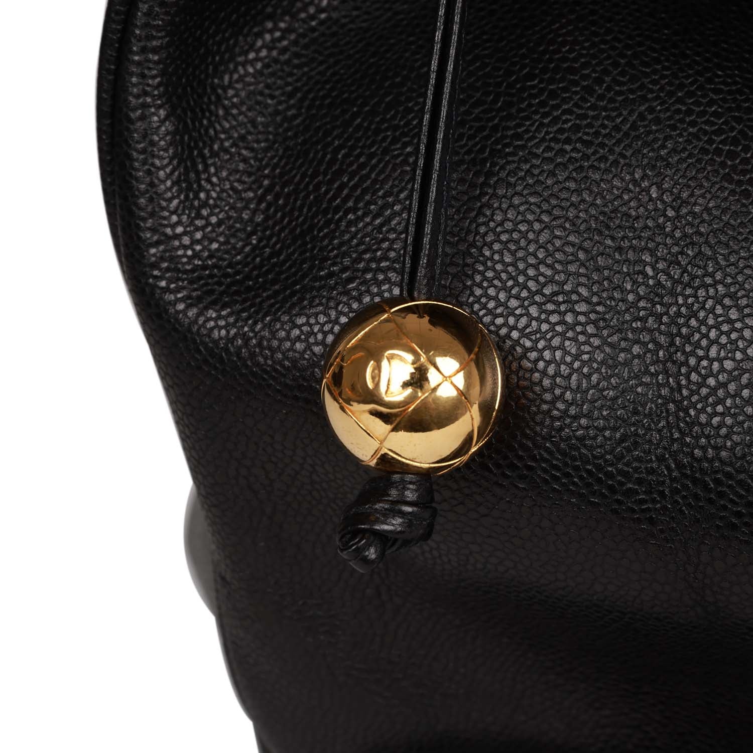 Chanel Vintage Supermodel Tote Black Caviar Gold Hardware