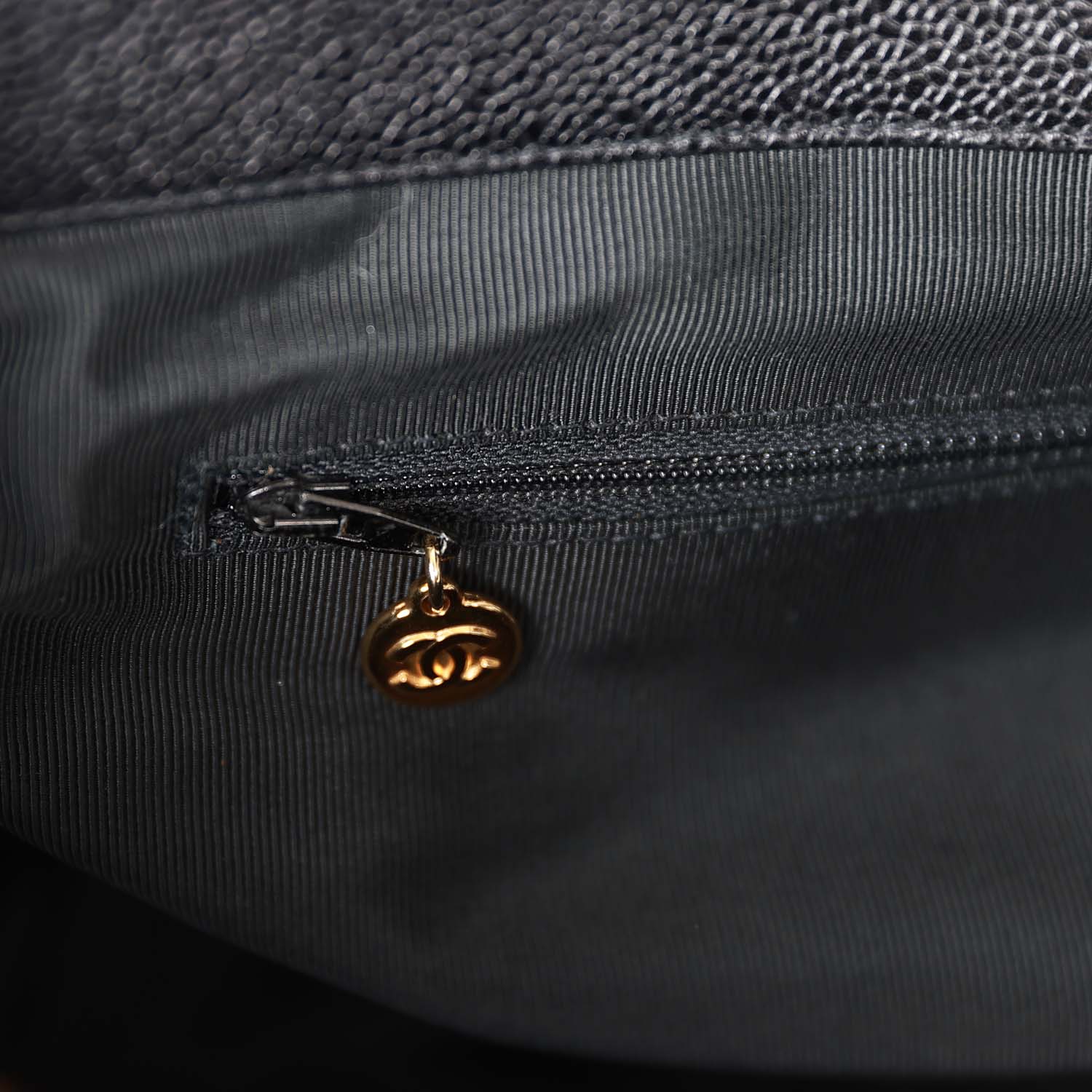 Chanel Vintage Supermodel Tote Black Caviar Gold Hardware