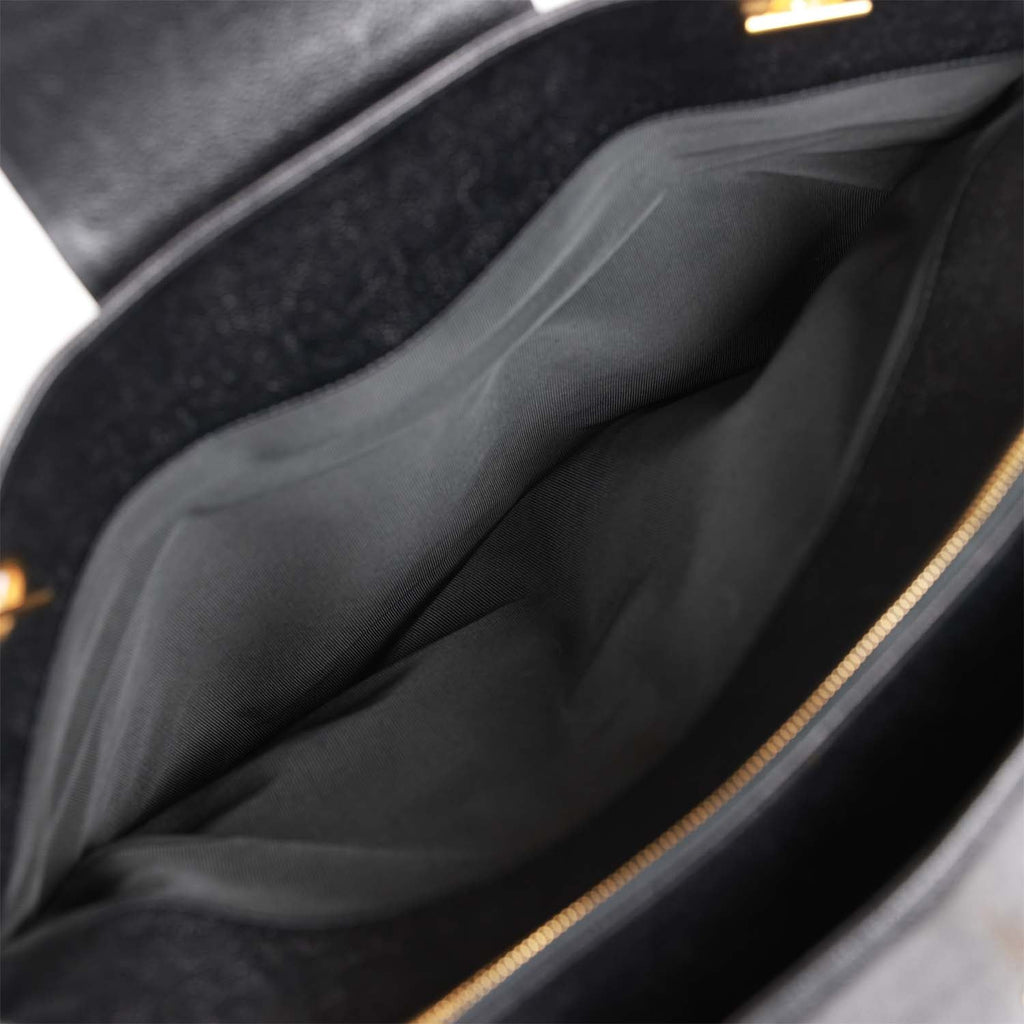 Chanel Vintage Supermodel Tote Black Caviar Gold Hardware