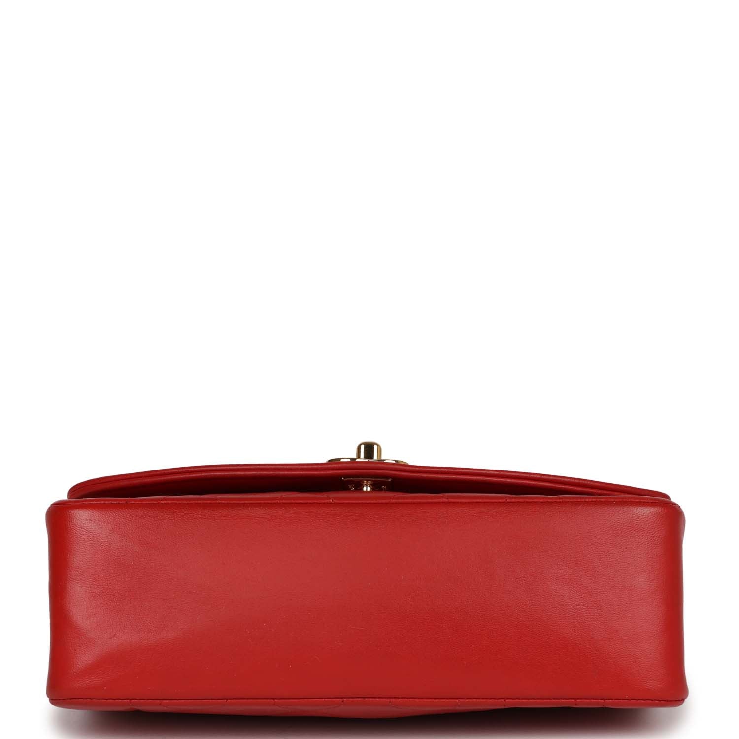Chanel Vintage Small Diana Flap Bag Red Lambskin Gold Hardware