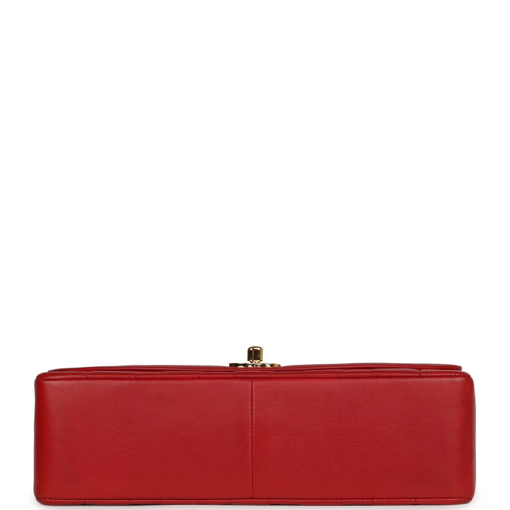 Chanel Vintage Small Diana Flap Bag Red Lambskin Gold Hardware