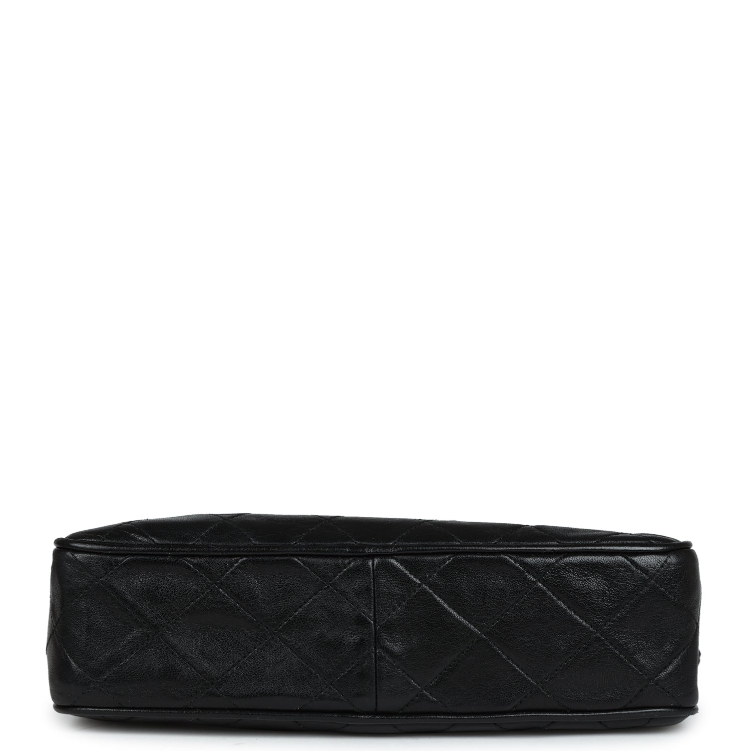 Chanel Vintage Quilted Front Pocket Camera Bag Black Lambskin Gold Hardware