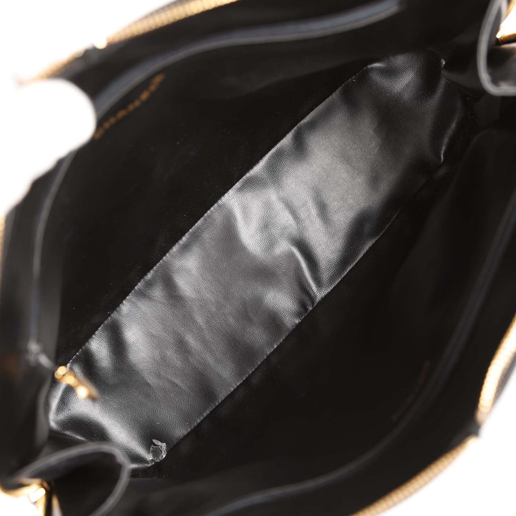 Chanel Vintage Timeless CC Dome Tote Black Lambskin Gold Hardware
