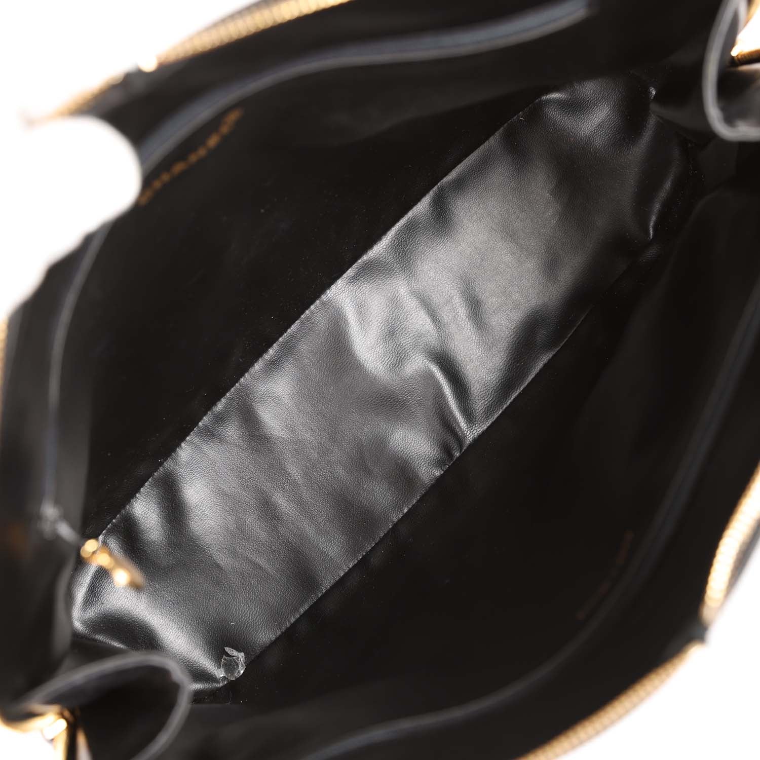 Chanel Vintage Timeless CC Dome Tote Black Lambskin Gold Hardware