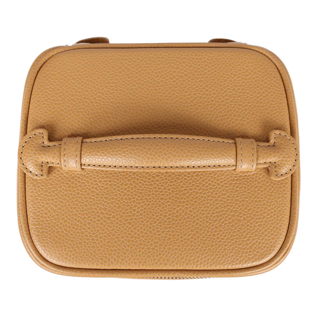 Chanel Vintage Vanity Dark Beige Caviar Gold Hardware