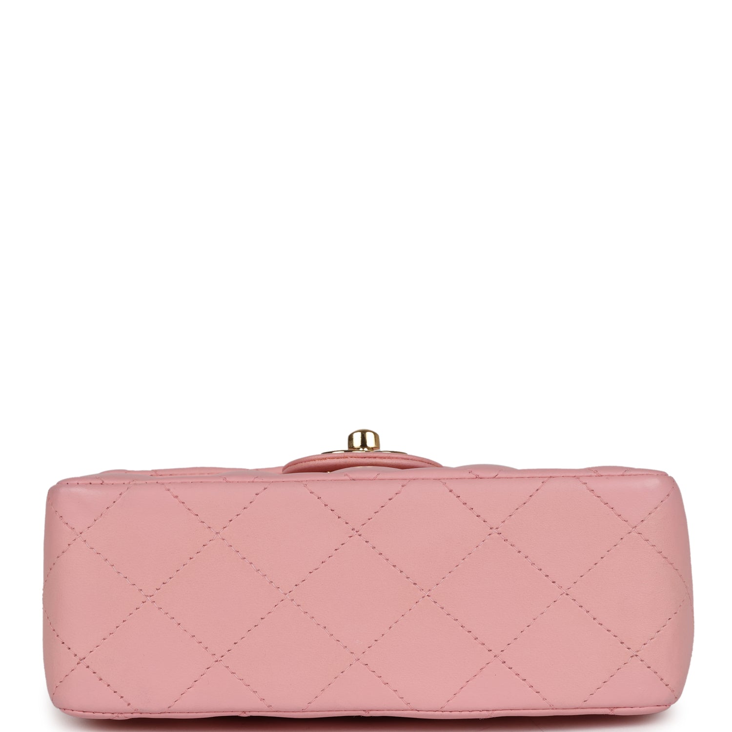 Chanel Vintage Mini Square Flap Light Pink Lambskin Gold Hardware