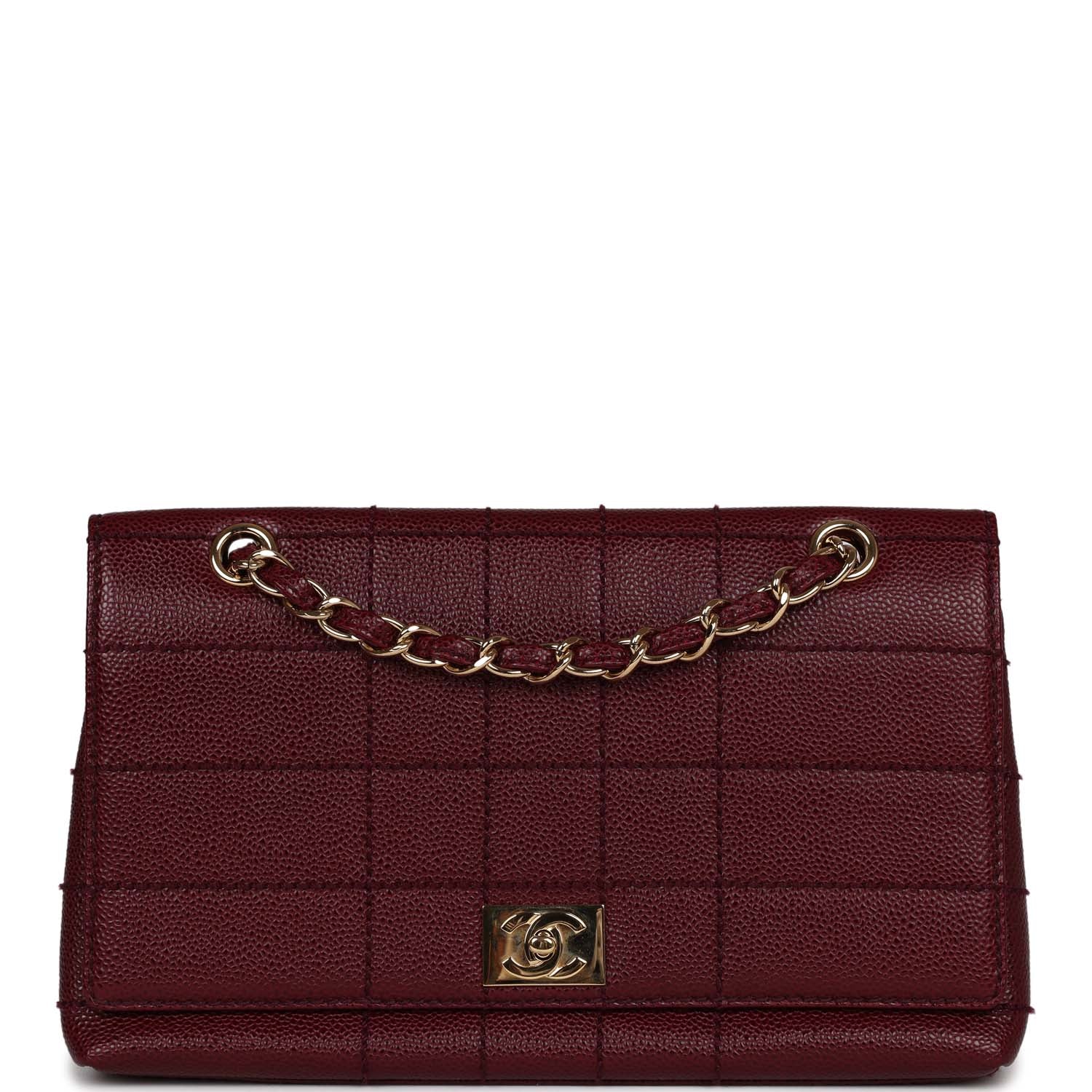Chanel Vintage Wild Stitch Full Flap Burgundy Caviar Gold Hardware