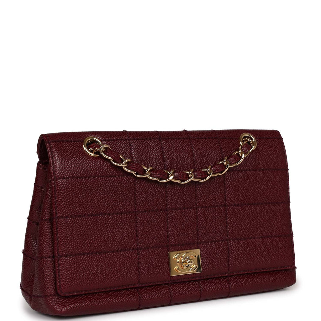 Chanel Vintage Wild Stitch Full Flap Burgundy Caviar Gold Hardware