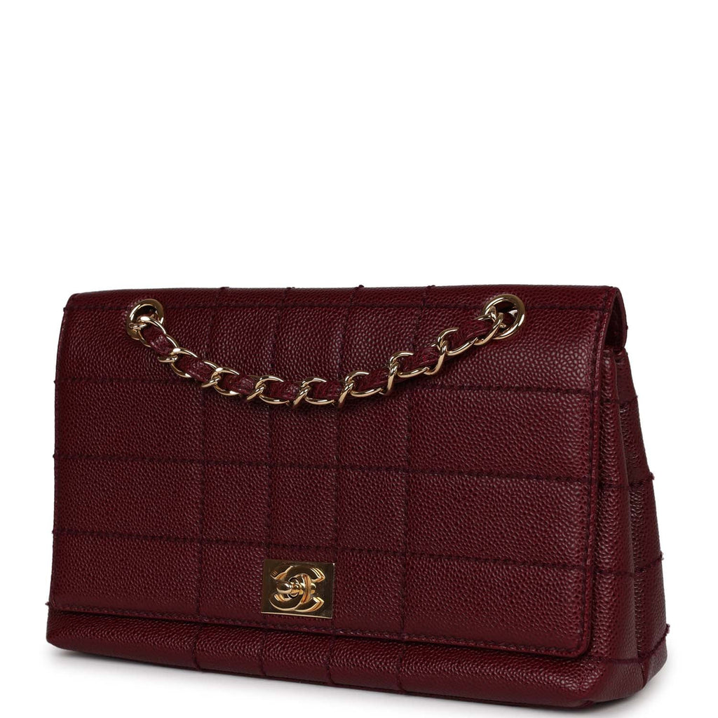 Chanel Vintage Wild Stitch Full Flap Burgundy Caviar Gold Hardware