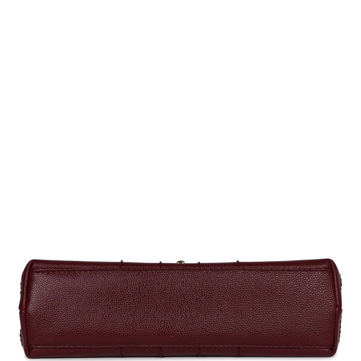 Chanel Vintage Wild Stitch Full Flap Burgundy Caviar Gold Hardware