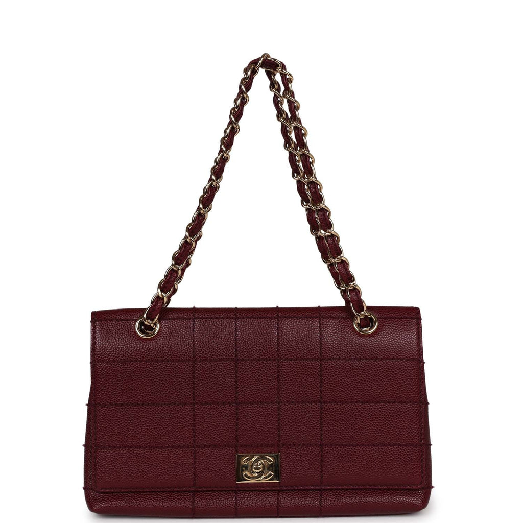 Chanel Vintage Wild Stitch Full Flap Burgundy Caviar Gold Hardware