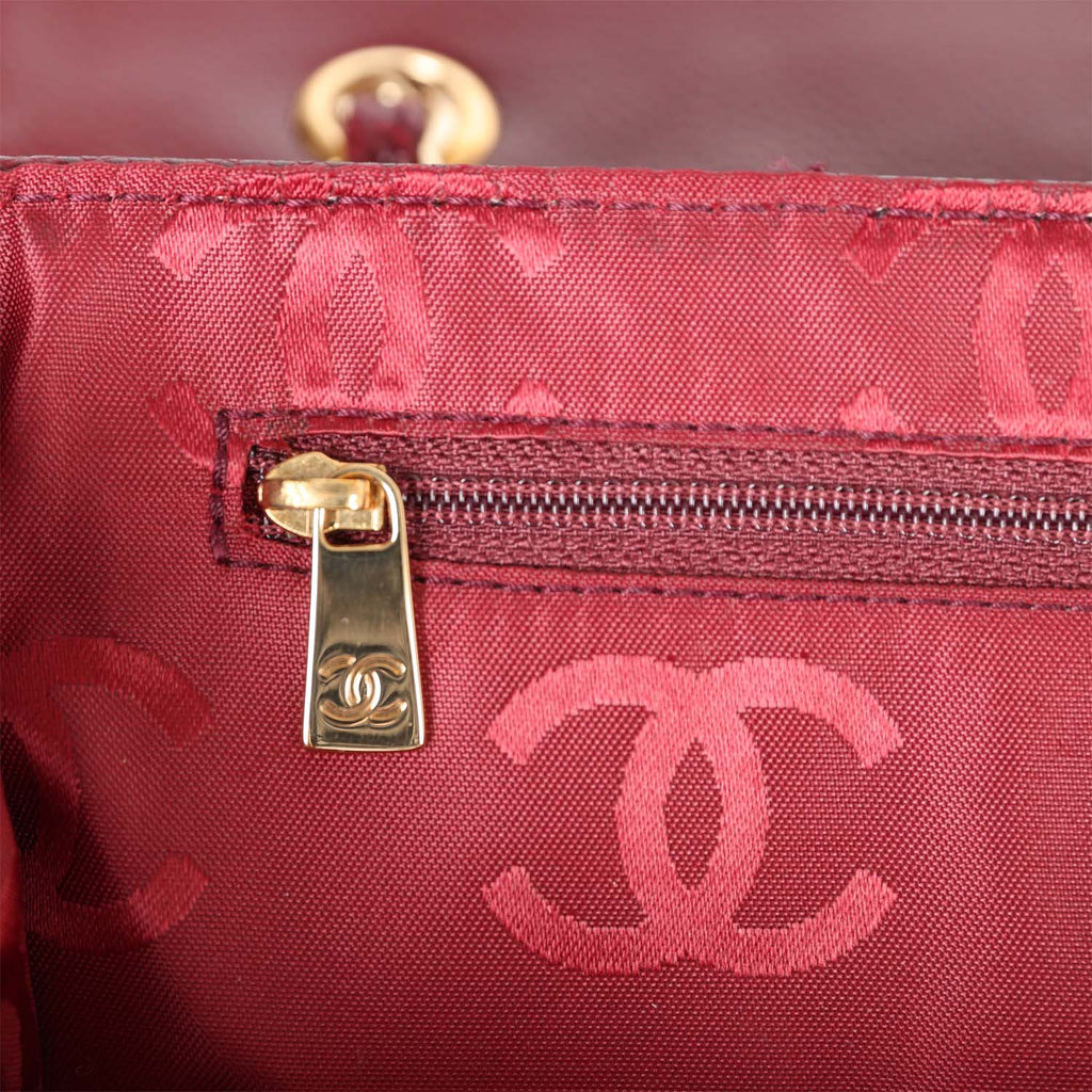 Chanel Vintage Wild Stitch Full Flap Burgundy Caviar Gold Hardware