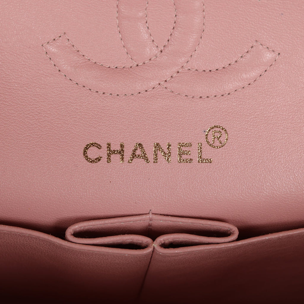 Chanel Vintage Small Classic Double Flap Pink Lambskin Gold Hardware