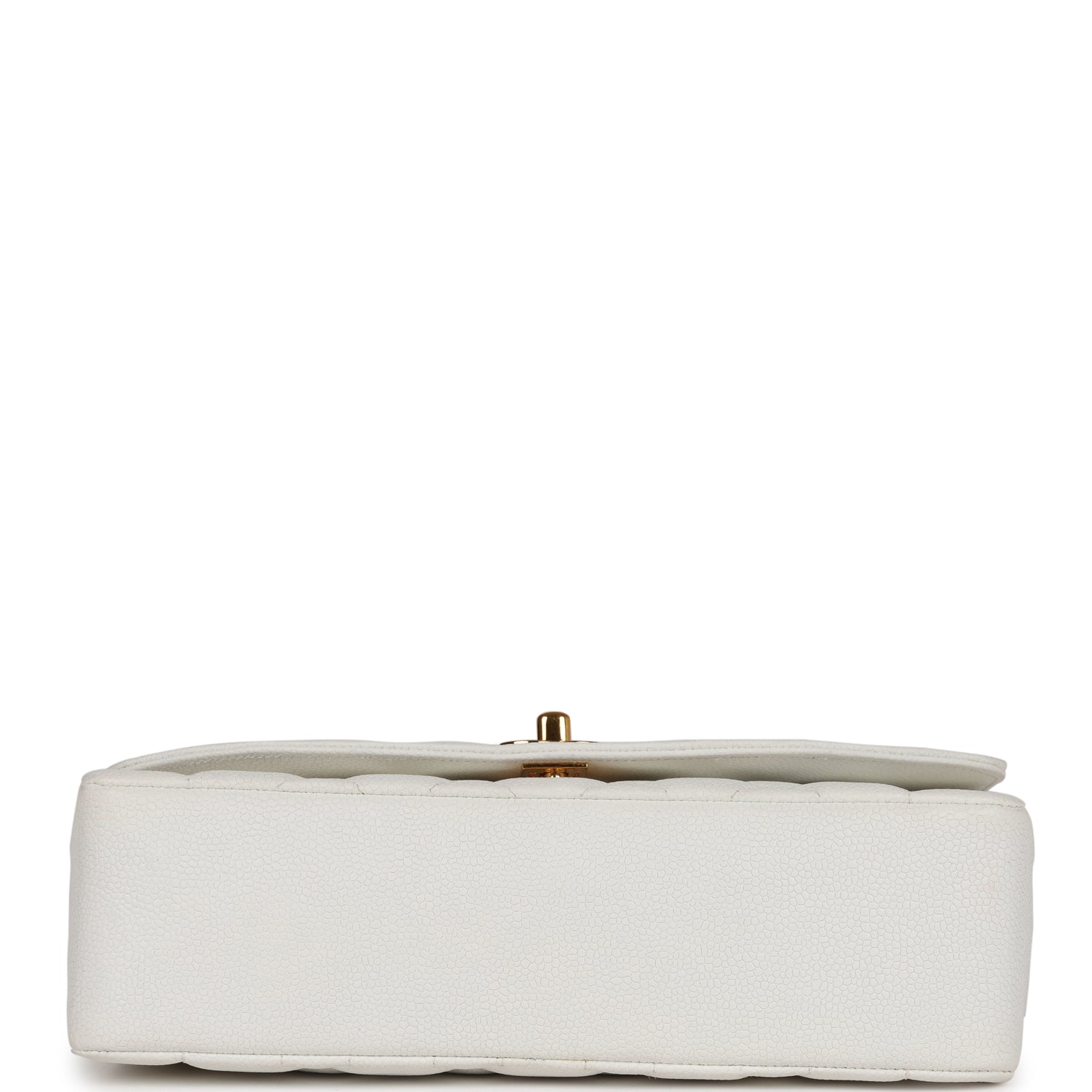 Chanel Vintage Medium Diana Flap Bag White Caviar Gold Hardware