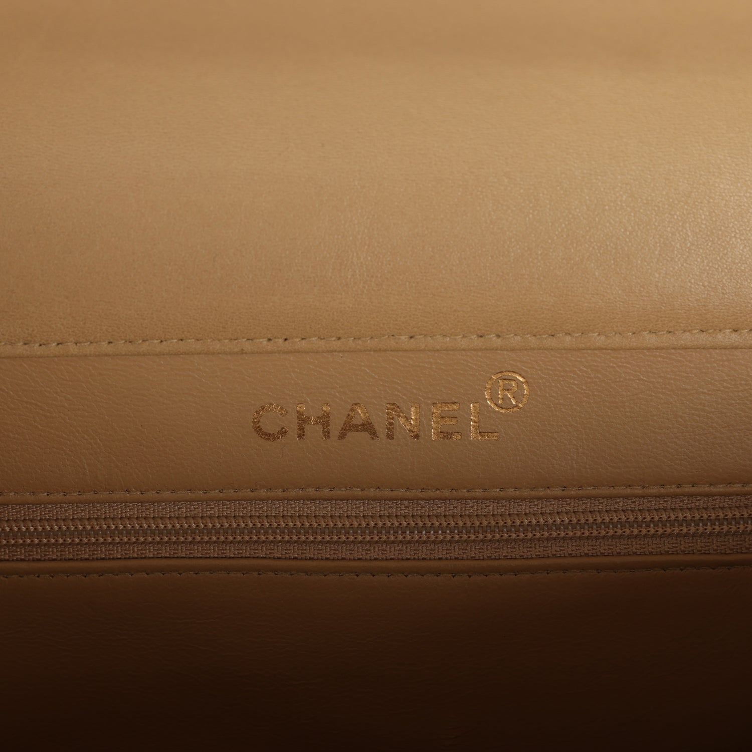 Chanel Vintage Double Sided Flap Bag Taupe Lambskin Gold Hardware