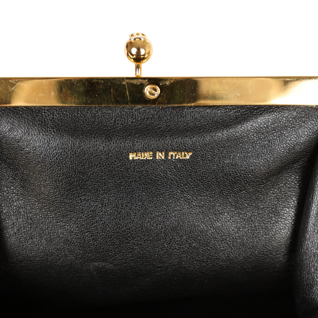Chanel Vintage Frame Bag Black Lambskin Gold Hardware