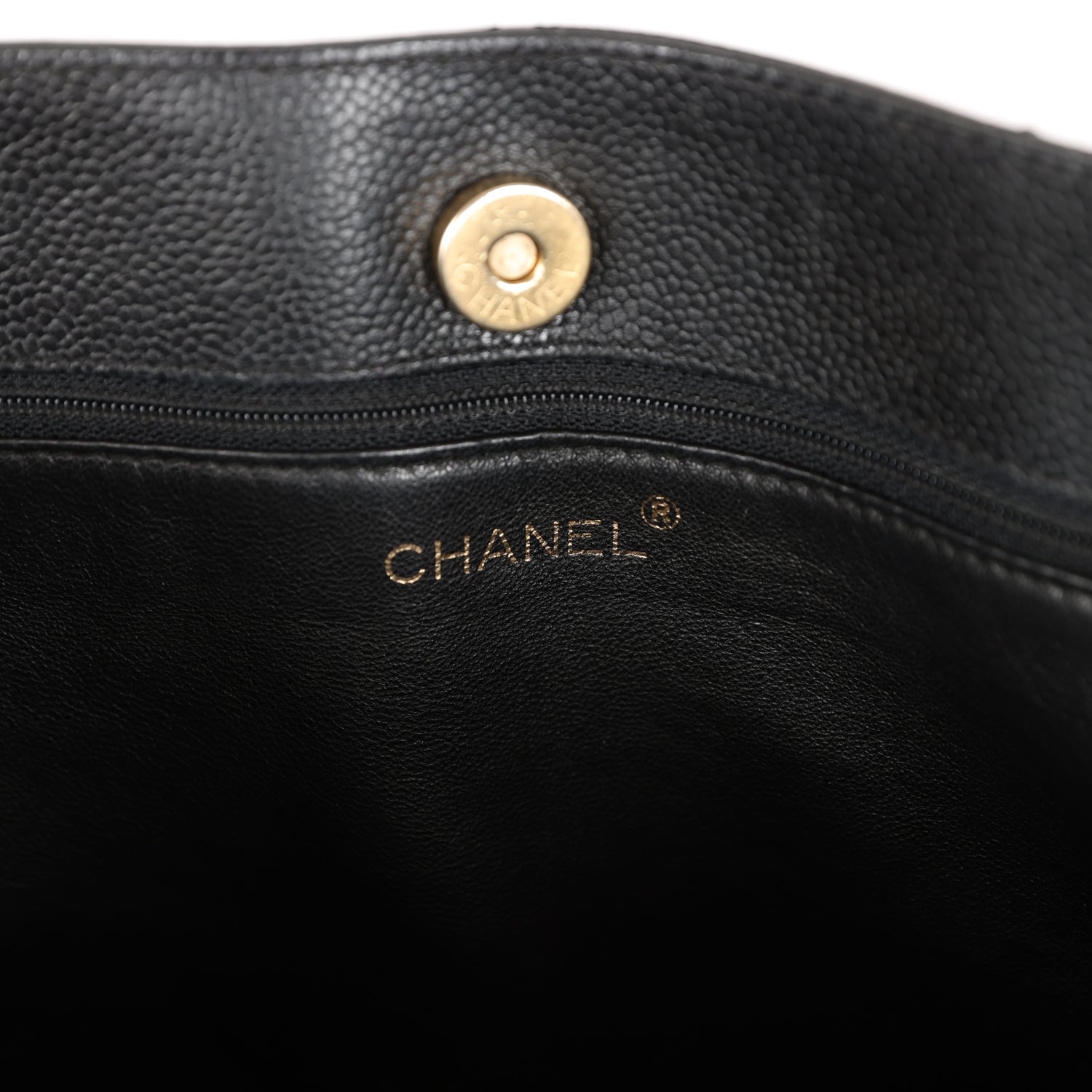 Chanel Vintage Quilted CC Tote Black Caviar Tortoiseshell Bakelite Hardware
