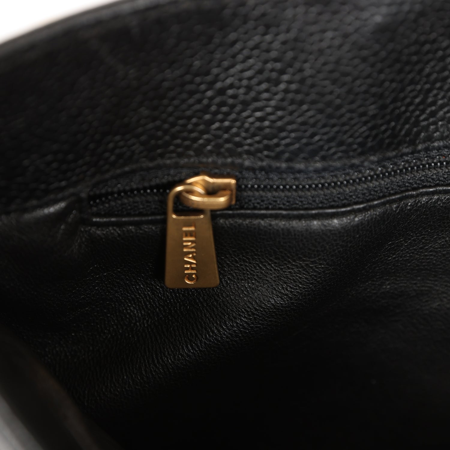 Chanel Vintage Quilted CC Tote Black Caviar Tortoiseshell Bakelite Hardware