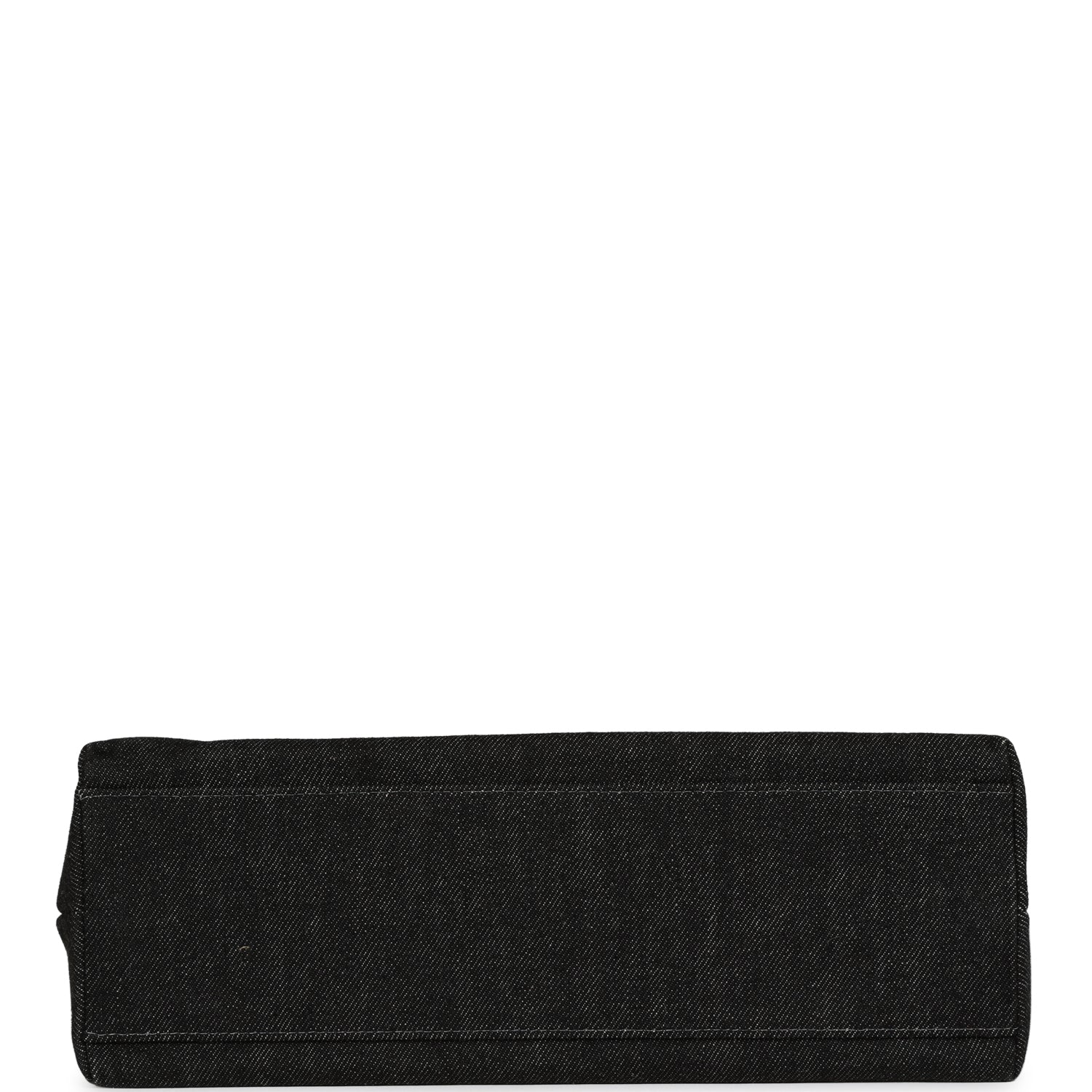 Chanel Vintage Kelly Top Handle Bag Black Denim Gold Hardware