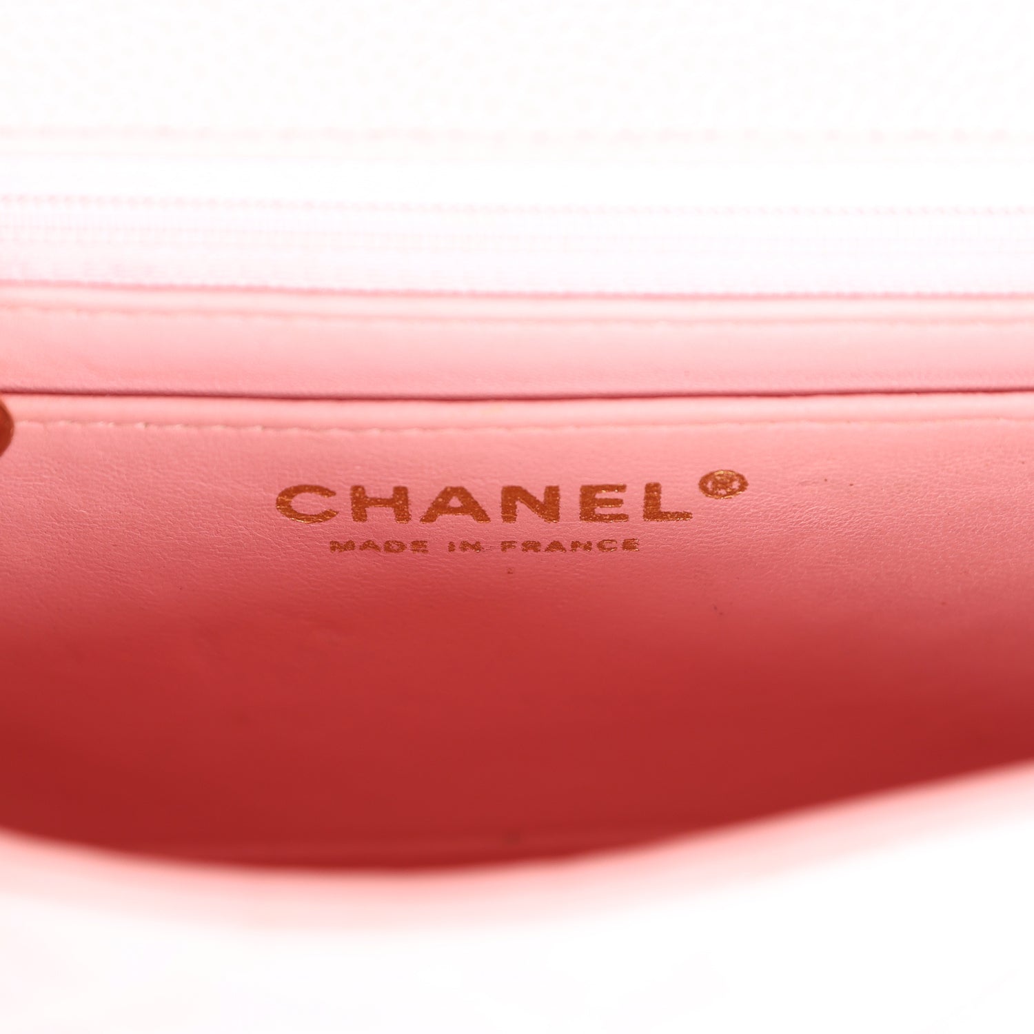 Chanel Vintage Mini Square Flap Pink Caviar Gold Hardware