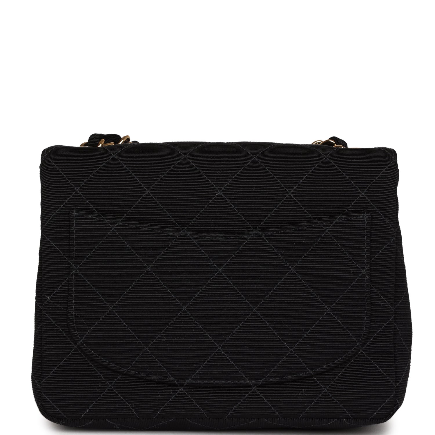 Chanel Vintage Mini Square Flap Bag Black Canvas Gold Hardware