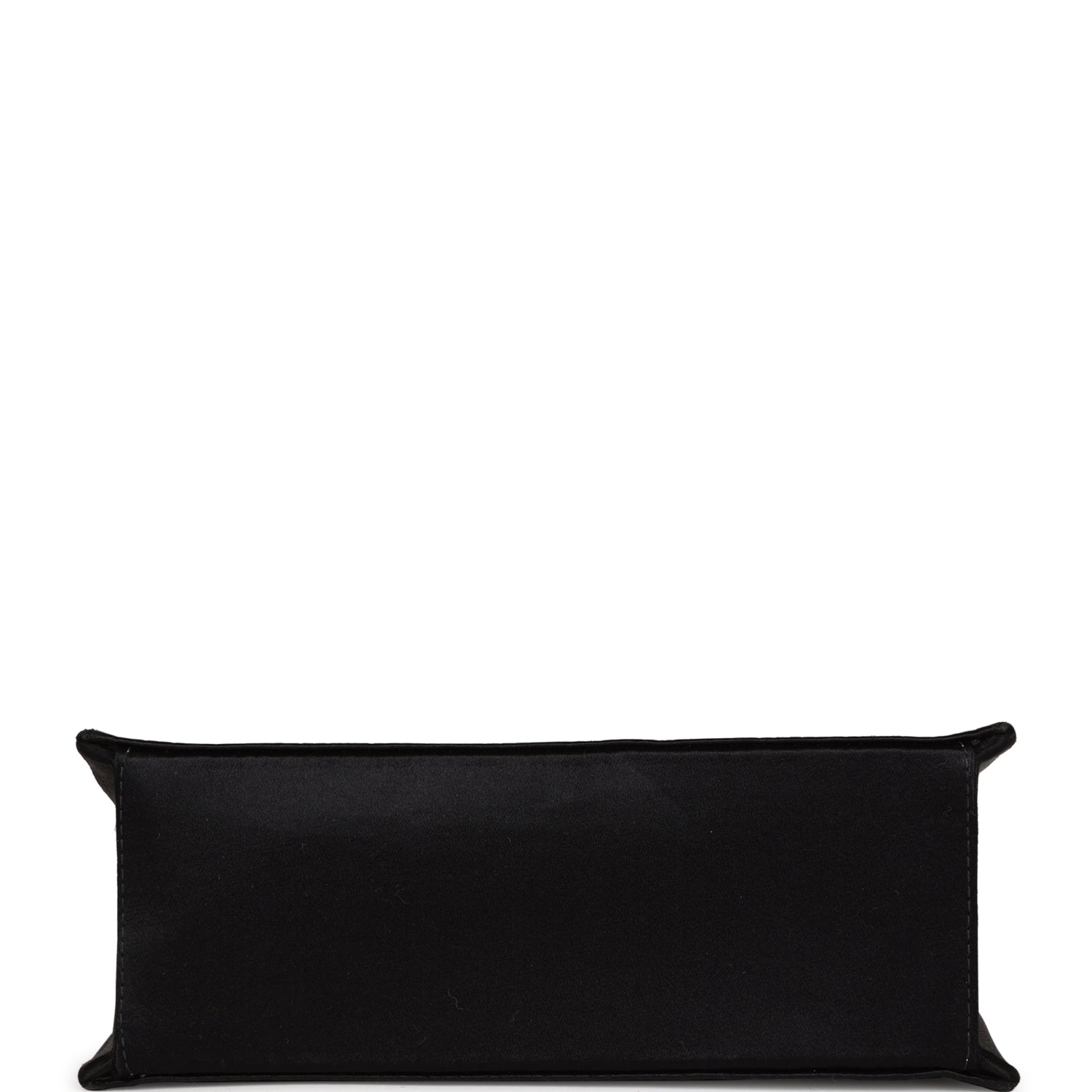 Chanel Vintage Square Shoulder Bag Black Satin Gold Hardware