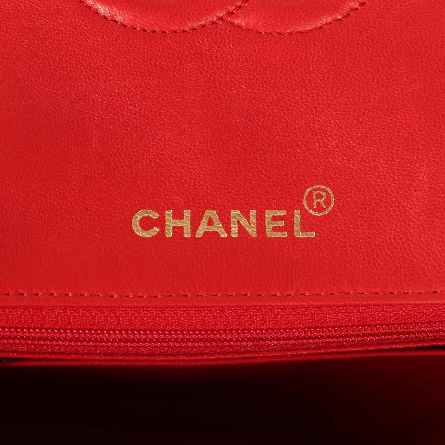 Chanel Vintage Top Handle Flap Red Lambskin Gold Hardware