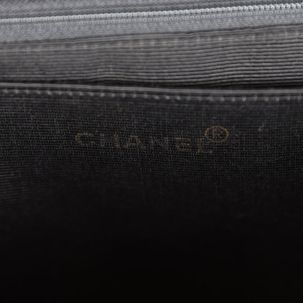 Chanel Vintage XL Jumbo Stitch Flap Bag Yellow Patent Leather Yellow Acrylic Hardware