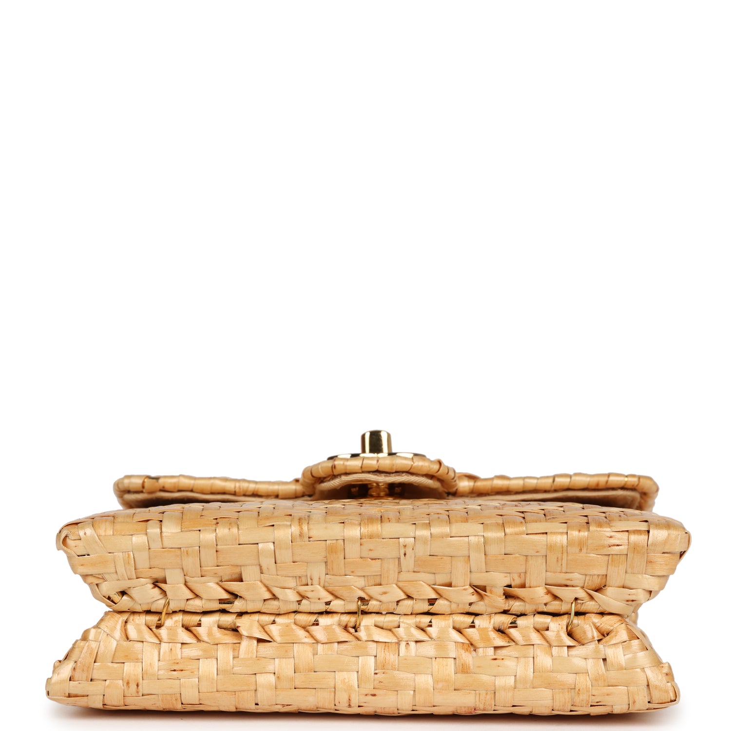 Chanel Vintage Mini Flap Bag Natural Wicker Gold Hardware