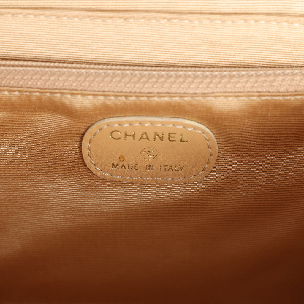 Chanel Vintage Mini Flap Bag Natural Wicker Gold Hardware