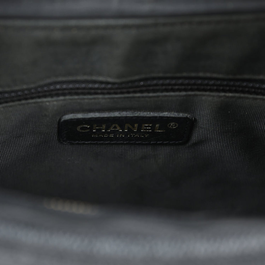 Chanel Vintage Timeless CC Hobo Bag Black Caviar Gold Hardware