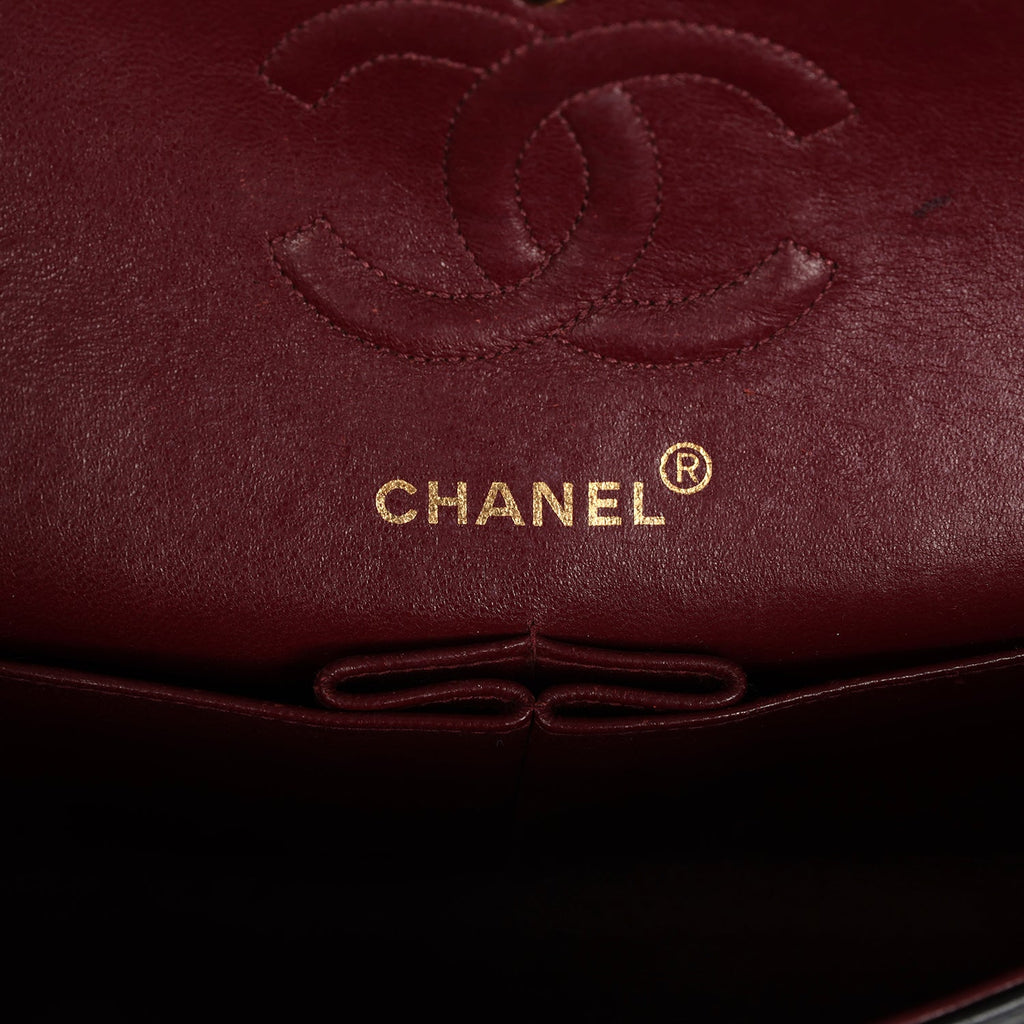 Chanel Vintage Small Classic Flap Black Lambskin Gold Hardware