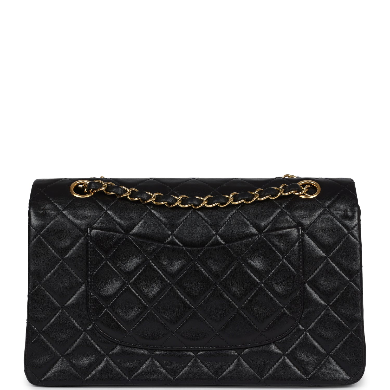 Chanel Vintage Medium Classic Double Flap Black Lambskin Gold Hardware