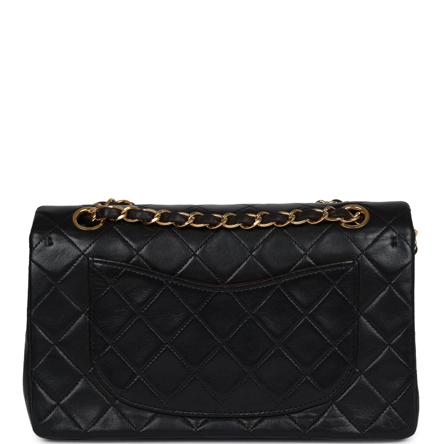 Chanel Vintage Small Classic Double Flap Black Lambskin Gold Hardware